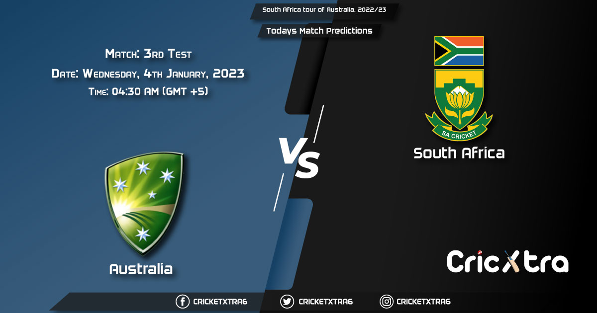 South Africa tour of Australia, 202223, AUS vs SA 3rd Test Match Prediction, Fantasy Cricket Tips, Pitch Report and Injury Update