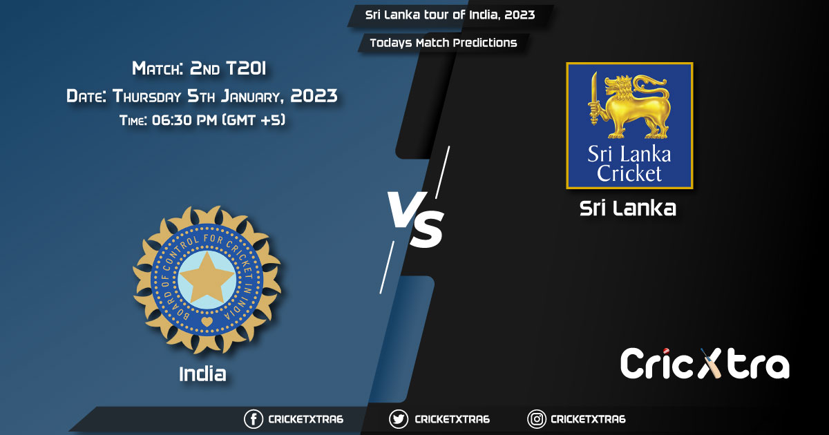 Sri Lanka tour of India, 2023, IND vs SL 2nd T20I Match Prediction, Fantasy Cricket Tips, Pitch Report and Injury Update