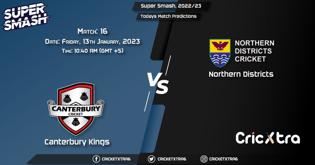 Super Smash, 202223, CTB vs ND 16th Match Prediction, Fantasy Cricket Tips, Pitch Report and Injury Update