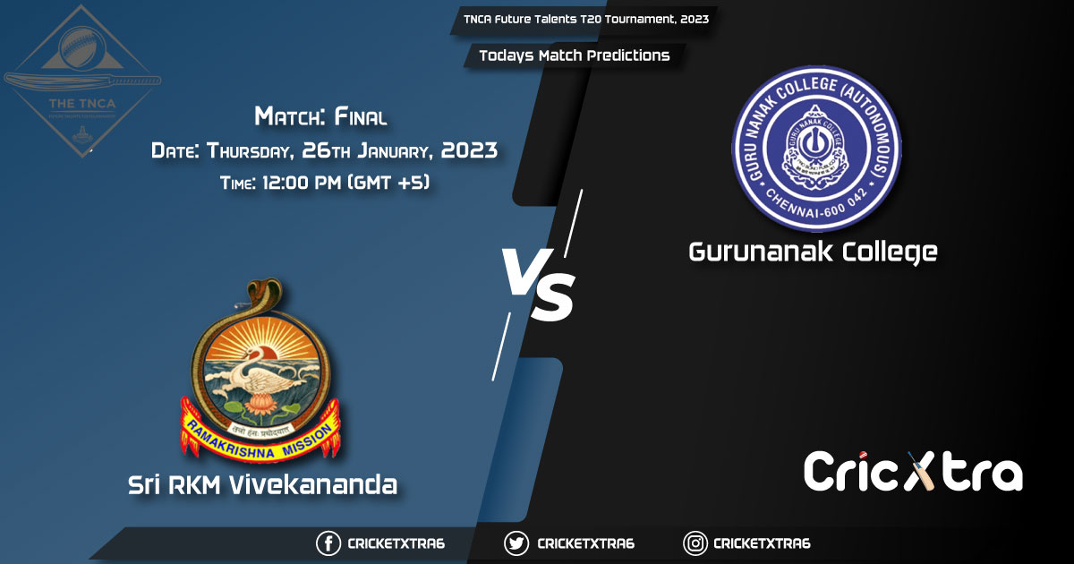 TNCA Future Talents T20 Tournament, 2023, SRV vs GUN Final Match Prediction, Fantasy Cricket Tips, Pitch Report and Injury Update