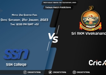 TNCA Future Talents T20 Tournament, 2023, SSC vs SRV 2nd Quarter Final Match Prediction, Fantasy Cricket Tips, Pitch Report and Injury Update