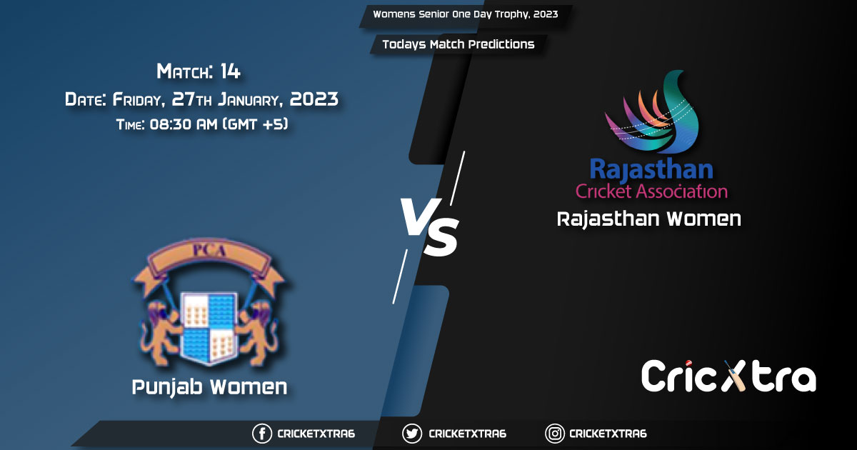 Womens Senior One Day Trophy, 2023, PUN-W vs RJS-W 14th Match Prediction, Fantasy Cricket Tips, Pitch Report and Injury Update
