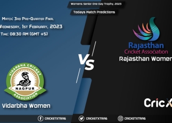 Womens Senior One Day Trophy, 2023, VID-M vs RJS-W 3rd Pre-Quarter Final Match Prediction, Fantasy Cricket Tips, Pitch Report and Injury Update