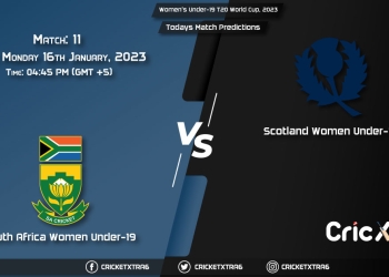 Women's Under-19 T20 World Cup, 2023, SA-WU19 vs SCO-WU19 11th Match Prediction, Fantasy Cricket Tips, Pitch Report and Injury Update