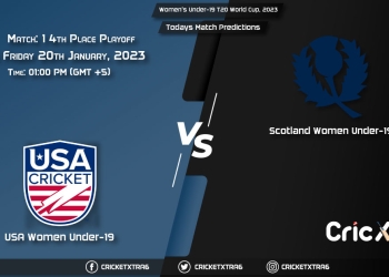 Women's Under-19 T20 World Cup, 2023, USA-W U19 vs SCO-W U19 4th Place Playoff - Match 1 Prediction, Fantasy Cricket Tips, Pitch Report and Injury Update