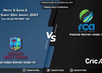 Women's Under-19 T20 World Cup, 2023, WI-WU19 vs RWA-WU19 Super 6 - Match 5 Prediction, Fantasy Cricket Tips, Pitch Report and Injury Update