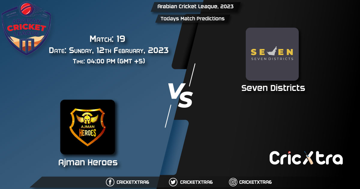 Arabian Cricket League, 2023, AJH vs SVD 19th Match Prediction, Fantasy Cricket Tips, Pitch Report and Injury Update