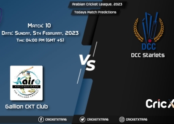 Arabian Cricket League, 2023, GCC vs DCS 10th Match Prediction, Fantasy Cricket Tips, Pitch Report and Injury Update