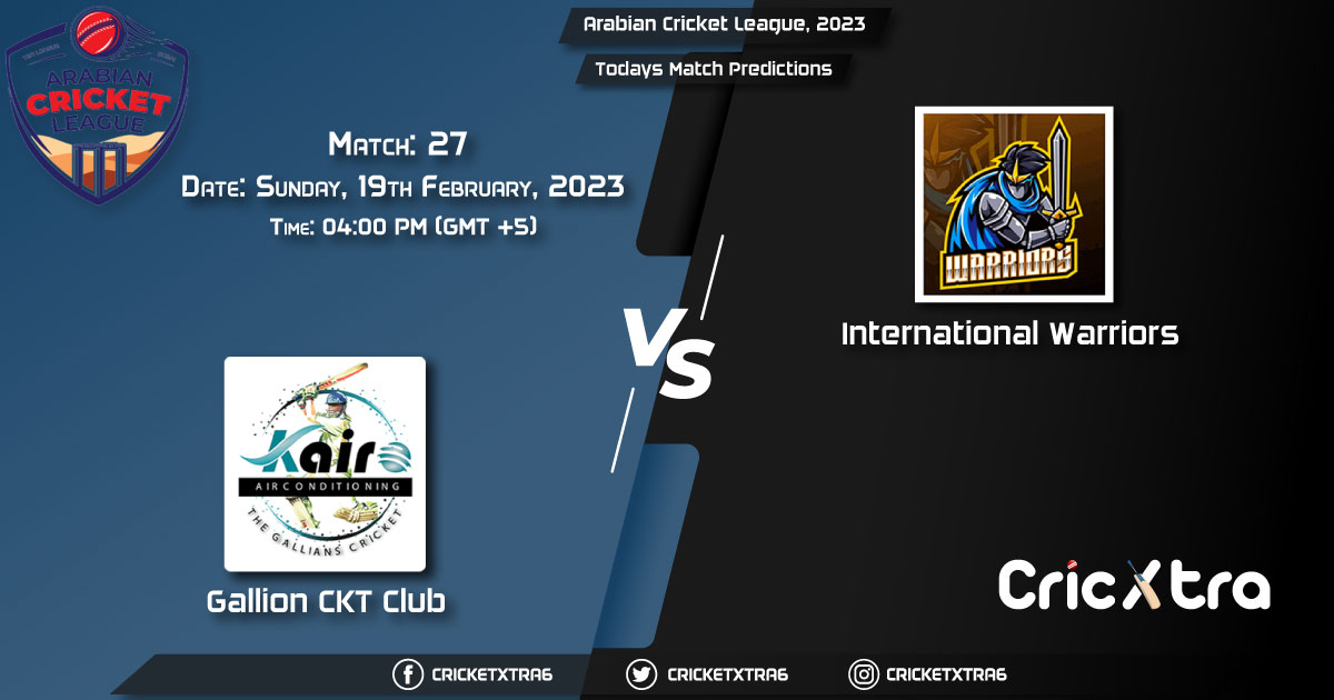 Arabian Cricket League, 2023, GCC vs INW 27th Match Prediction, Fantasy Cricket Tips, Pitch Report and Injury Update