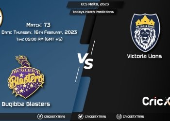 ECS Malta, 2023, BBL VS VLS 73rd Match Prediction, Fantasy Cricket Tips, Pitch Report and Injury Update