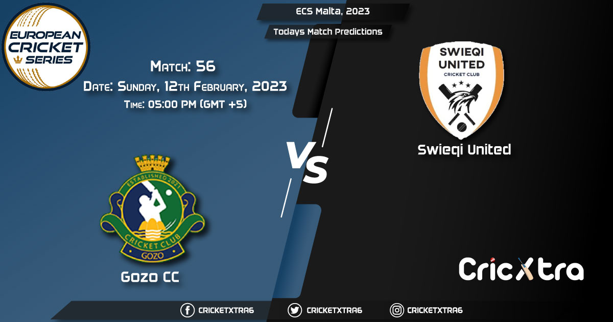 ECS Malta, 2023, GOZ vs SWU 56th Match Prediction, Fantasy Cricket Tips, Pitch Report and Injury Update