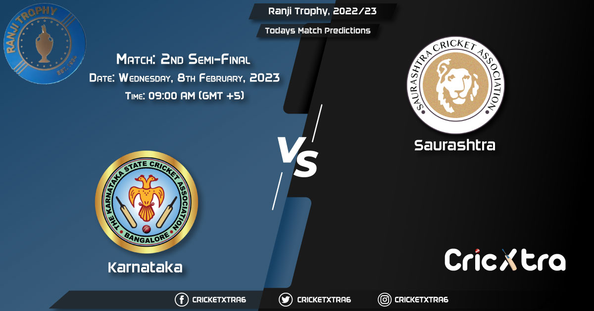 Ranji Trophy, 202223, KAR vs SAU 2nd Semi-Final Match Prediction, Fantasy Cricket Tips, Pitch Report and Injury Update
