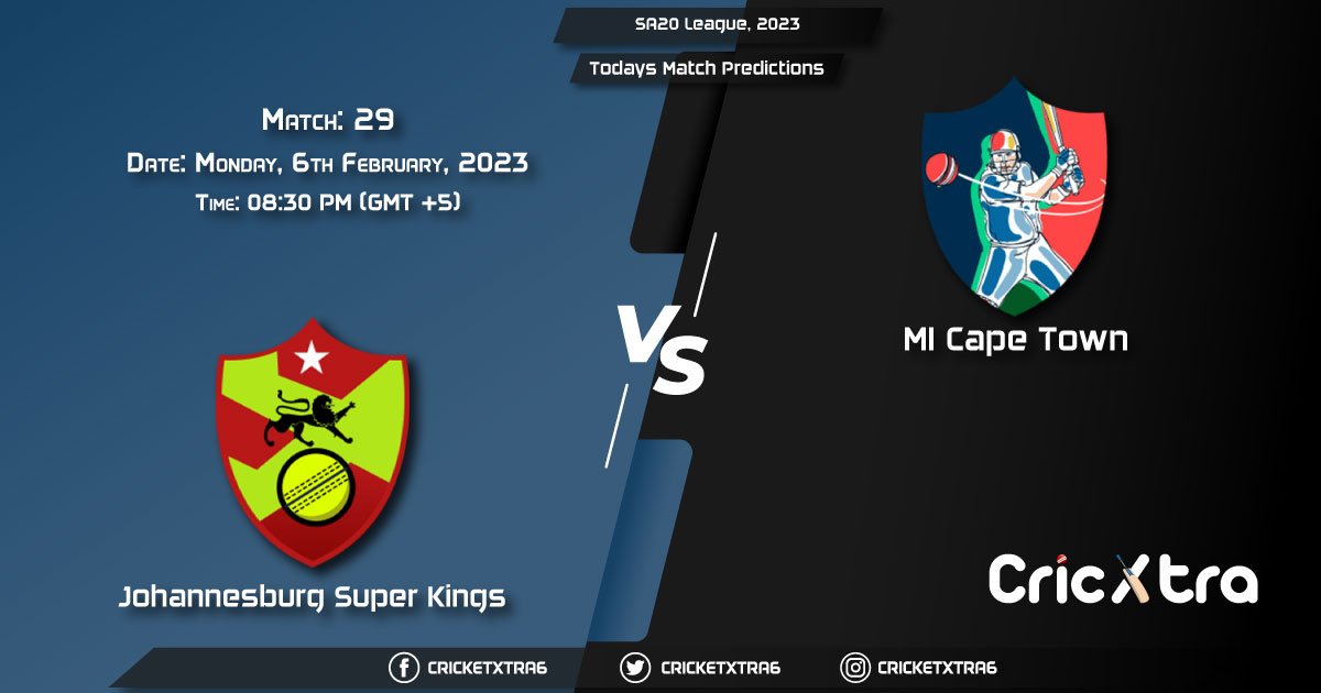 SA20 League, 2023, JSK vs MICT 29th Prediction, Fantasy Cricket Tips, Pitch Report and Injury Update