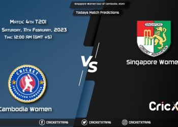 Singapore Women tour of Cambodia, 2023, CAM-W vs SIN-W 4th T20I Match Prediction, Fantasy Cricket Tips, Pitch Report and Injury Update