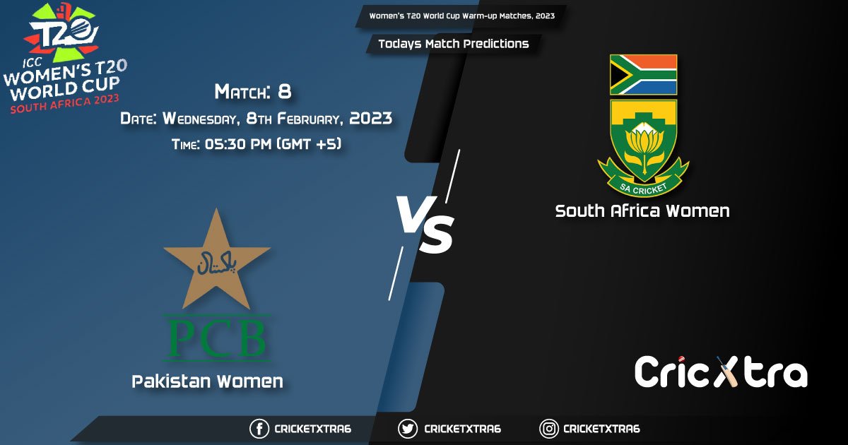 Women's T20 World Cup Warm-up Matches, 2023, PK-W vs SA-W 8th Match Prediction, Fantasy Cricket Tips, Pitch Report and Injury Update