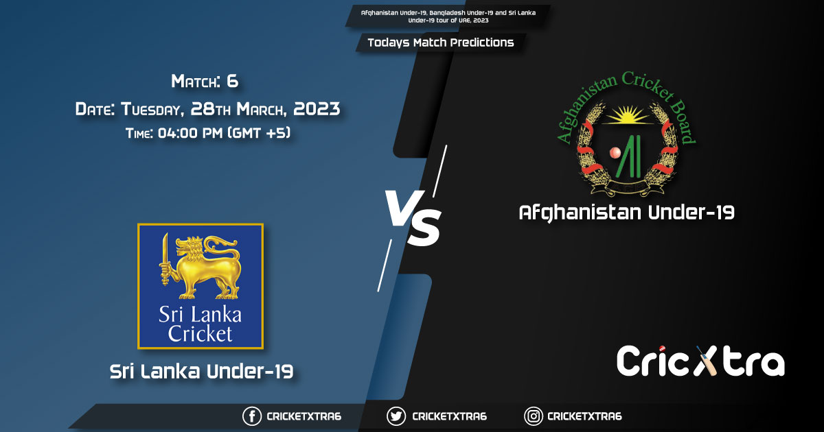 Afghanistan Under-19, Bangladesh Under-19 and Sri Lanka Under-19 tour of UAE, 2023, SL-U19 vs AF-U19 Match 6th Prediction, Fantasy Cricket Tips, Pitch Report and Injury Update