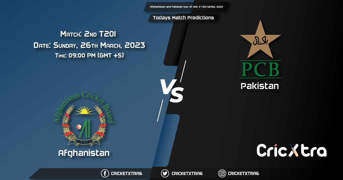 Afghanistan and Pakistan tour of UAE, 3 T20I Series, 2023, AFG vs PAK Match 2nd T20I Prediction, Fantasy Cricket Tips, Pitch Report and Injury Update