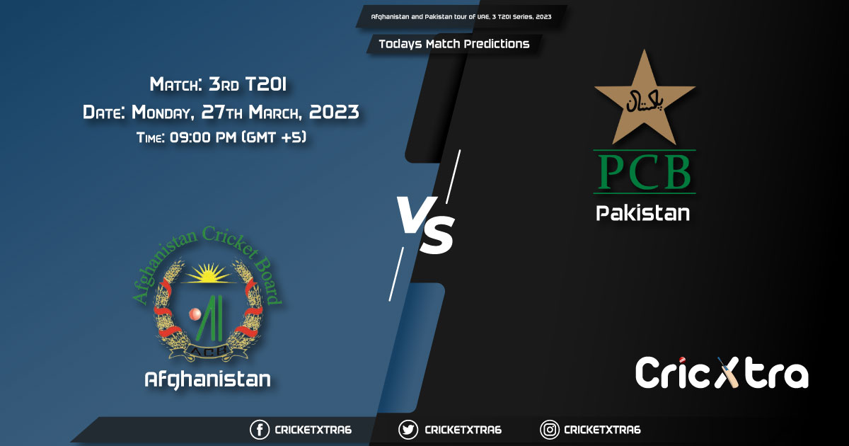 Afghanistan and Pakistan tour of UAE, 3 T20I Series, 2023, AFG vs PAK Match 3rd T20I Prediction, Fantasy Cricket Tips, Pitch Report and Injury Update