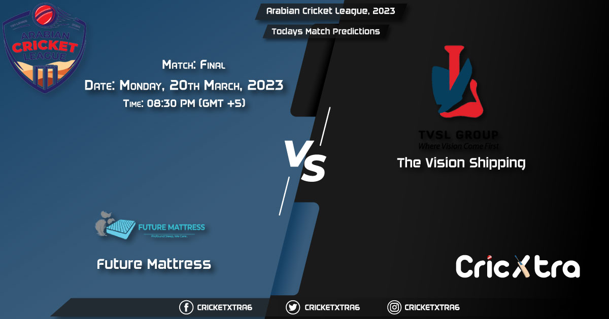 Arabian Cricket League, 2023, FM vs TVS Final Match Prediction, Fantasy Cricket Tips, Pitch Report and Injury Update