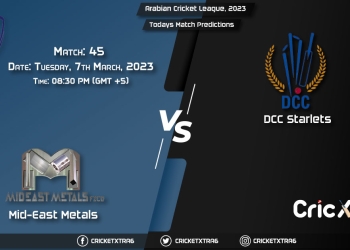 Arabian Cricket League, 2023, MEM vs DCS 45th Match Prediction, Fantasy Cricket Tips, Pitch Report and Injury Update