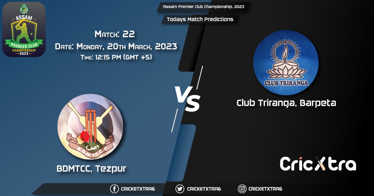 Assam Premier Club Championship, 2023, BDM vs CLT 22nd Match Prediction, Fantasy Cricket Tips, Pitch Report and Injury Update