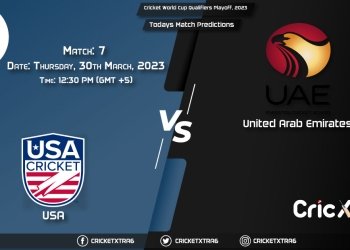 Cricket World Cup Qualifiers Playoff, 2023, USA vs UAE 7th Match Prediction, Fantasy Cricket Tips, Pitch Report and Injury Update