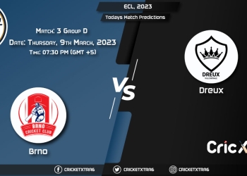 ECL, 2023, BRN vs DRX Group D - Match 3 Prediction, Fantasy Cricket Tips, Pitch Report and Injury Update