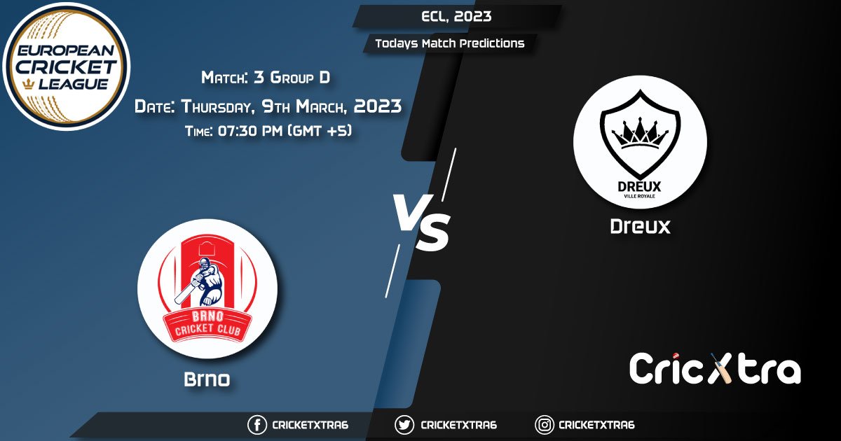 ECL, 2023, BRN vs DRX Group D - Match 3 Prediction, Fantasy Cricket Tips, Pitch Report and Injury Update