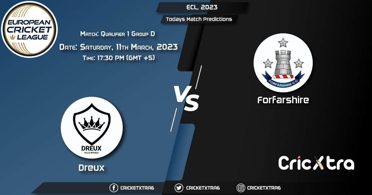 ECL, 2023, DRX vs FOR Group D - Qualifier 1 Prediction, Fantasy Cricket Tips, Pitch Report and Injury Update