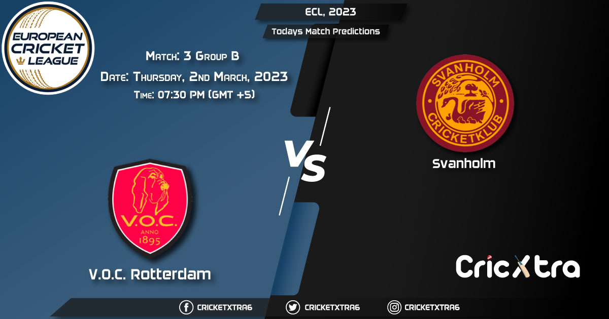 ECL, 2023, VOC vs SVH Group B - Match 3 Prediction, Fantasy Cricket Tips, Pitch Report and Injury Update