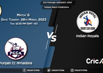 ECS Portugal, Santarem, 2023, PNJ vs IR 6th Match Prediction, Fantasy Cricket Tips, Pitch Report and Injury Update
