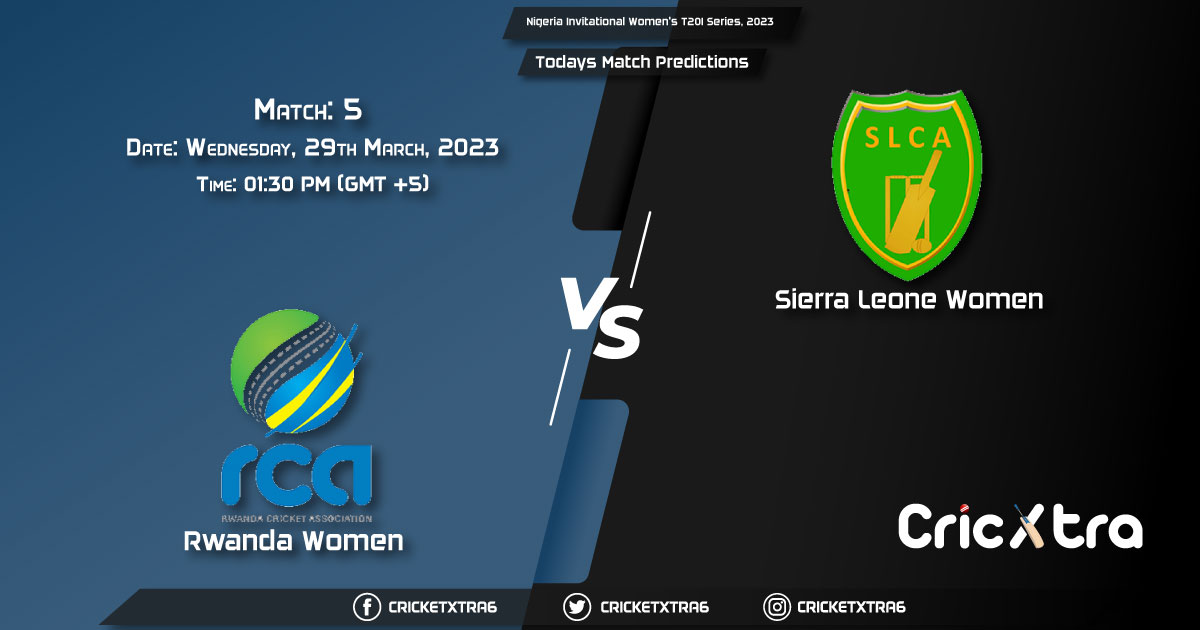 Nigeria Invitational Women's T20I Series, 2023, RWA-W vs SRL-W 5th Match Prediction, Fantasy Cricket Tips, Pitch Report and Injury Update