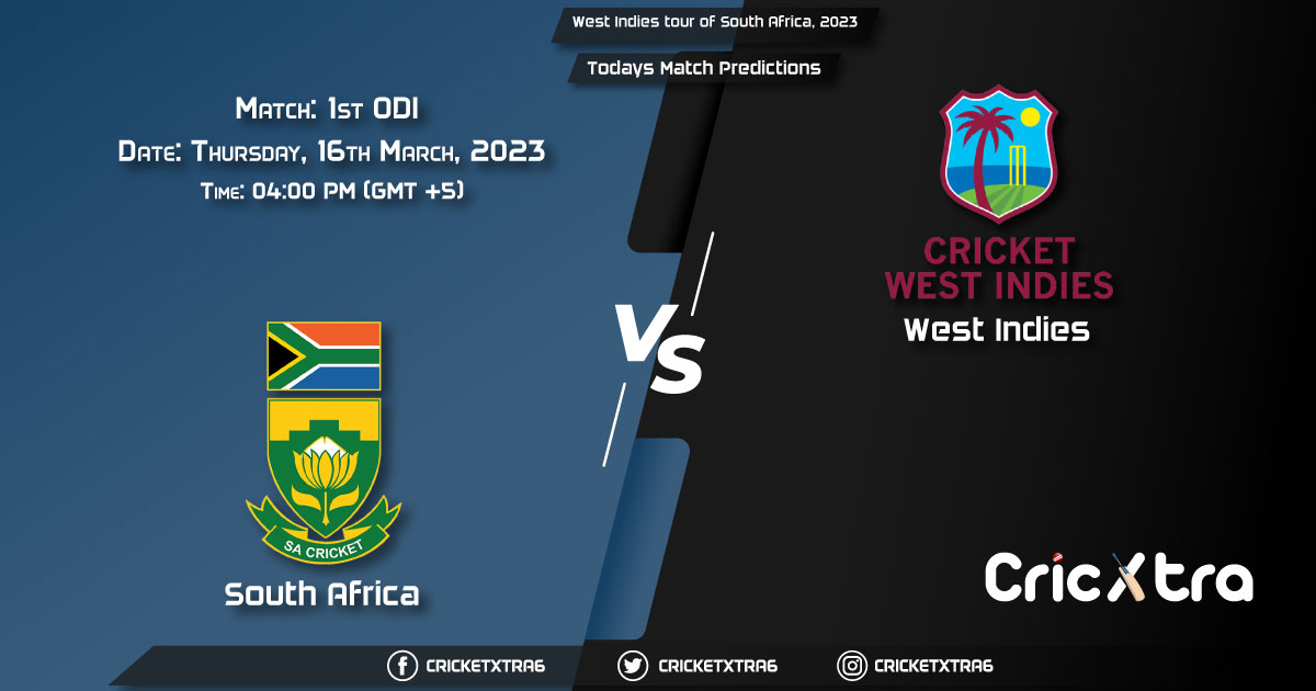 West Indies tour of South Africa, 2023, SA vs WI 1st ODI Match Prediction, Fantasy Cricket Tips, Pitch Report and Injury Update