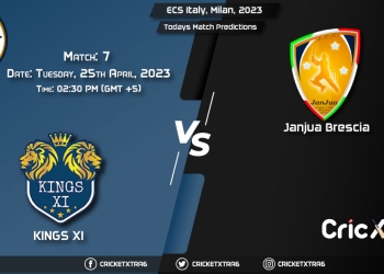 ECS Italy, Milan, 2023, KIN-XI vs JAB 7th Match Prediction, Fantasy Cricket Tips, Pitch Report and Injury Update