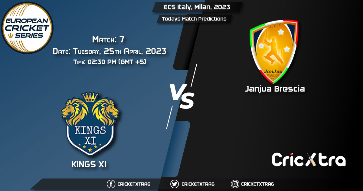 ECS Italy, Milan, 2023, KIN-XI vs JAB 7th Match Prediction, Fantasy Cricket Tips, Pitch Report and Injury Update