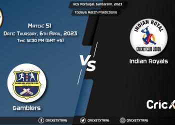 ECS Portugal, Santarem, 2023, GAM vs IR 51st Match Prediction, Fantasy Cricket Tips, Pitch Report and Injury Update