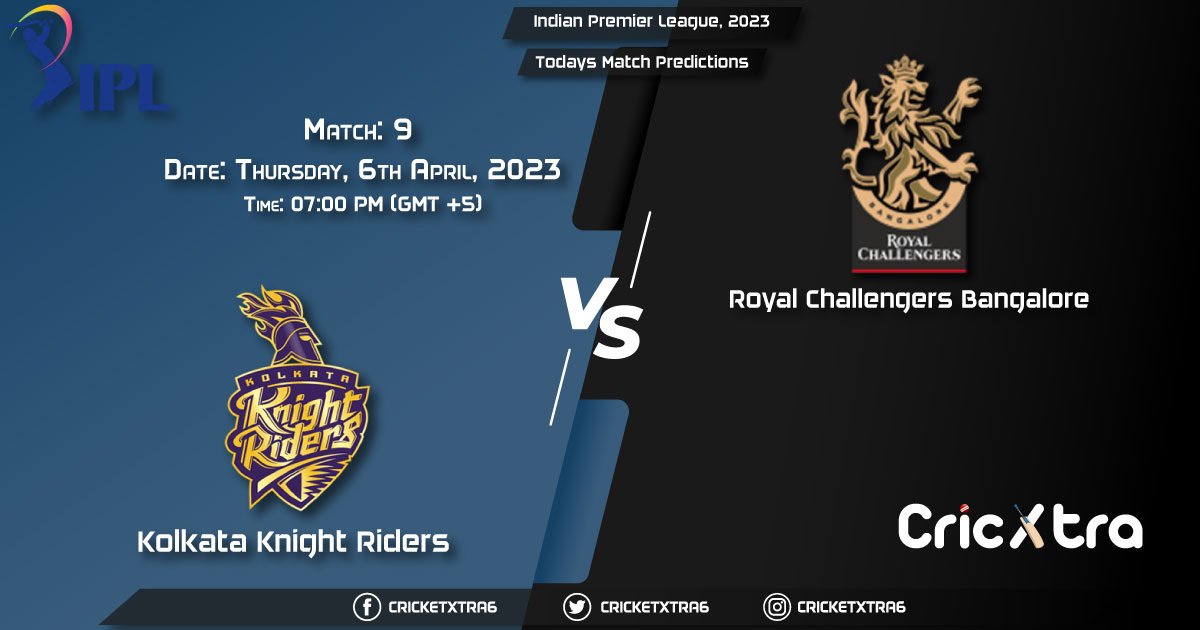 Indian Premier League, 2023, KKR vs RCB 9th Match Prediction, Fantasy Cricket Tips, Pitch Report and Injury Update