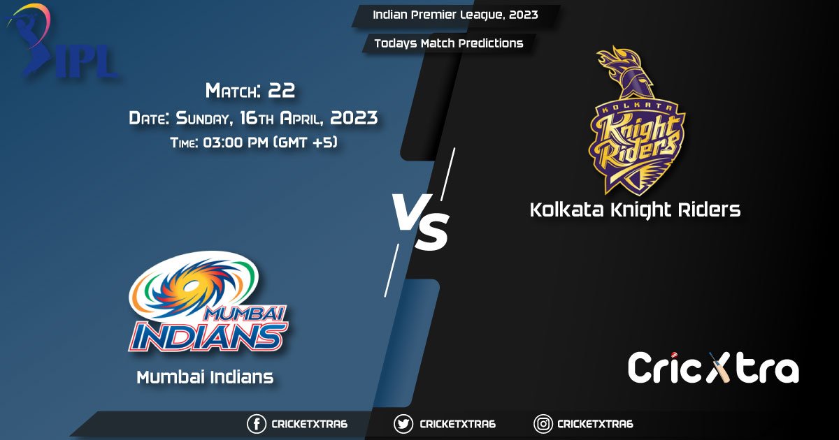 Indian Premier League, 2023, MI vs KKR 22nd Match Prediction, Fantasy Cricket Tips, Pitch Report and Injury Update