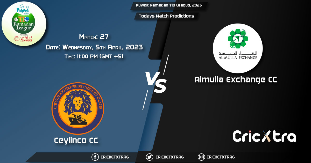 Kuwait Ramadan T10 League, 2023, CECC vs AEC 27th Match Prediction, Fantasy Cricket Tips, Pitch Report and Injury Update