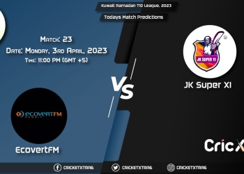 Kuwait Ramadan T10 League, 2023, ETF vs JSX 23rd Match Prediction, Fantasy Cricket Tips, Pitch Report and Injury Update