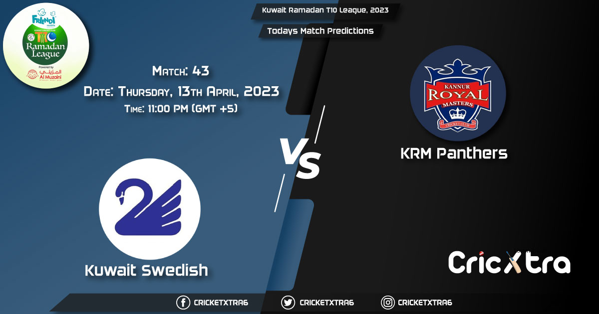 Kuwait Ramadan T10 League, 2023, KS vs KRM 43rd Match Prediction, Fantasy Cricket Tips, Pitch Report and Injury Update