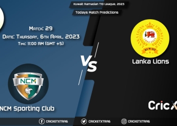 Kuwait Ramadan T10 League, 2023, NSC vs LLK 29th Match Prediction, Fantasy Cricket Tips, Pitch Report and Injury Update