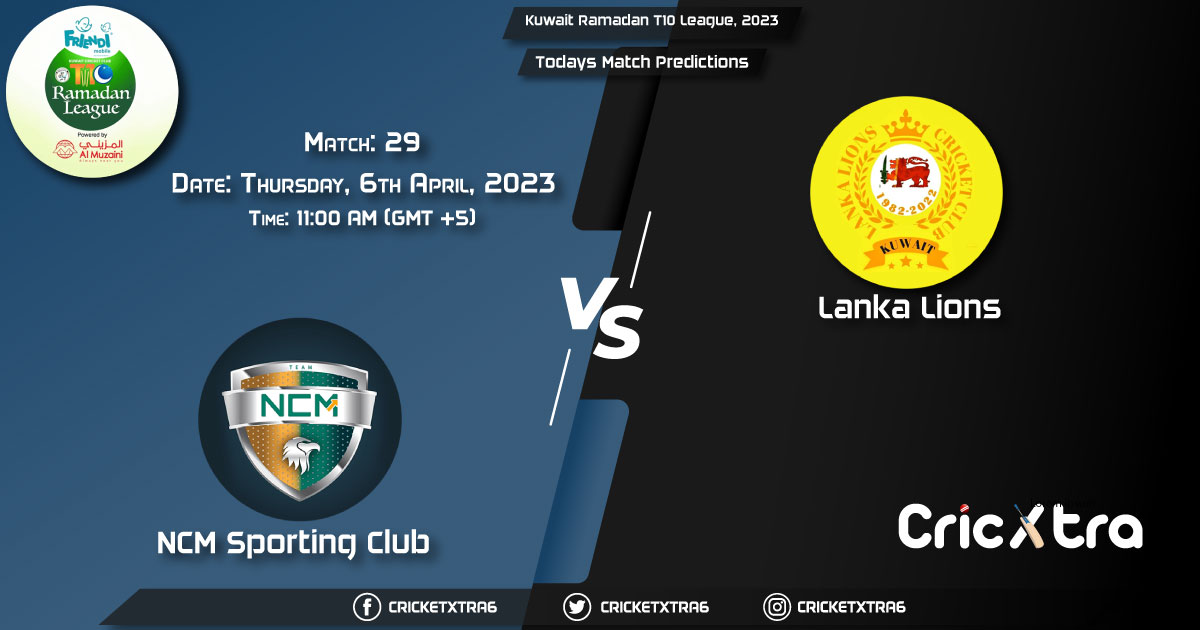 Kuwait Ramadan T10 League, 2023, NSC vs LLK 29th Match Prediction, Fantasy Cricket Tips, Pitch Report and Injury Update