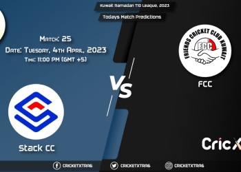 Kuwait Ramadan T10 League, 2023, STA vs FCC 25th Match Prediction, Fantasy Cricket Tips, Pitch Report and Injury Update