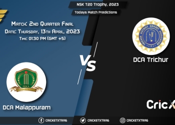 NSK T20 Trophy, 2023, MAP vs TRI 2nd Quarter Final Match Prediction, Fantasy Cricket Tips, Pitch Report and Injury Update