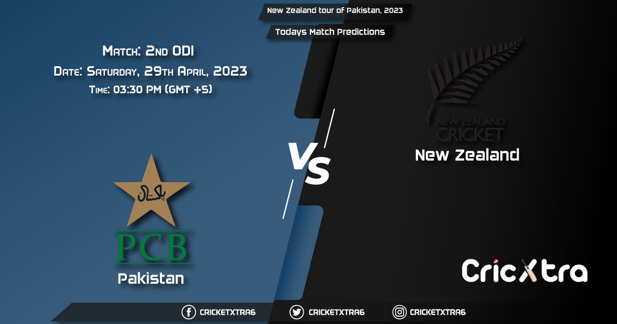 New Zealand tour of Pakistan, 2023, PAK vs NZ 2nd ODI Match Prediction, Fantasy Cricket Tips, Pitch Report and Injury Update