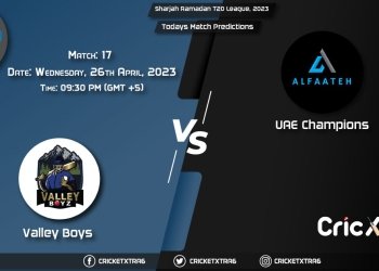 Sharjah Ramadan T20 League, 2023, VB vs UC 17th Match Prediction, Fantasy Cricket Tips, Pitch Report and Injury Update