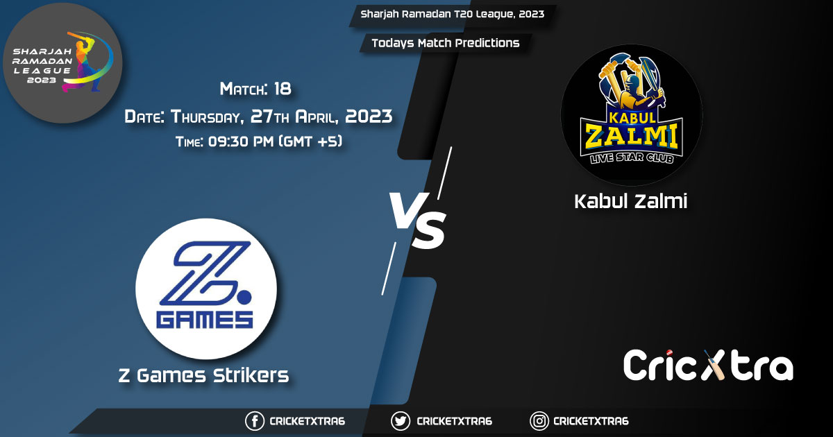 Sharjah Ramadan T20 League, 2023, ZGS vs KZLS 18th Match Prediction, Fantasy Cricket Tips, Pitch Report and Injury Update