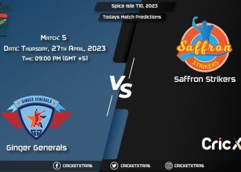 Spice Isle T10, 2023, GG vs SS 5th Match Prediction, Fantasy Cricket Tips, Pitch Report and Injury Update