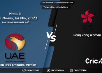 Capricorn Women's Quadrangular Series, 2023, UAE-W vs HK-W 11th Match Prediction, Fantasy Cricket Tips, Pitch Report and Injury Update